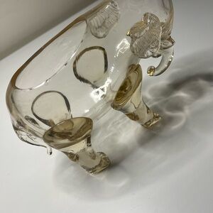 Antique Loetz Art Glass Figural Elephant Vase